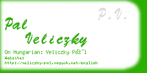 pal veliczky business card